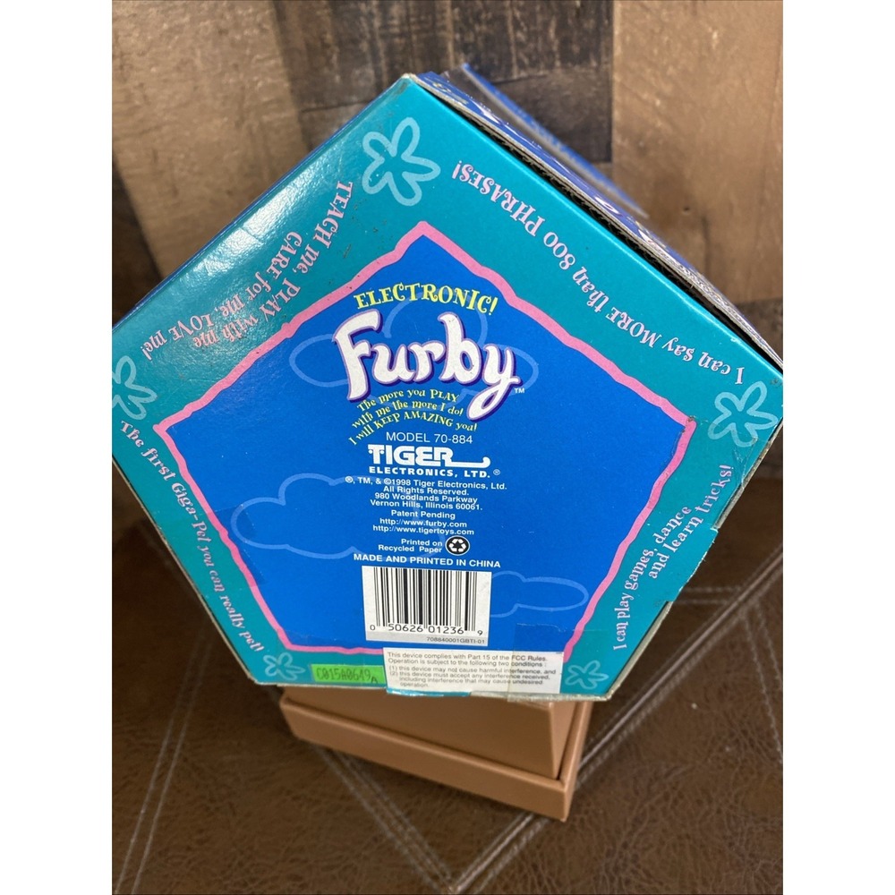 Furby Tiger Electric Special Limited Edition Pastel Purple Yellow Blue Eyes Vtg - Picture 16 of 16